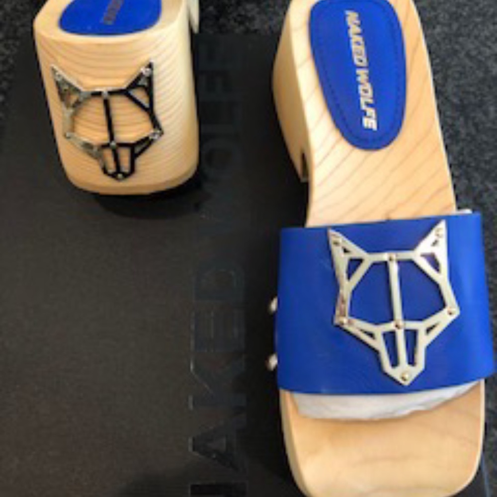Womens size 6 US - Blue wood bottom- Naked Wolfe